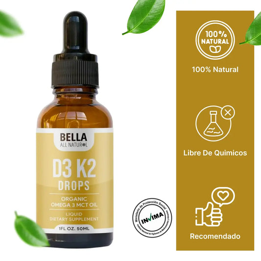 D3 + K2 PARA HUESOS FUERTES Y CABELLO, UÑAS Y PIEL HIDRATADOS
