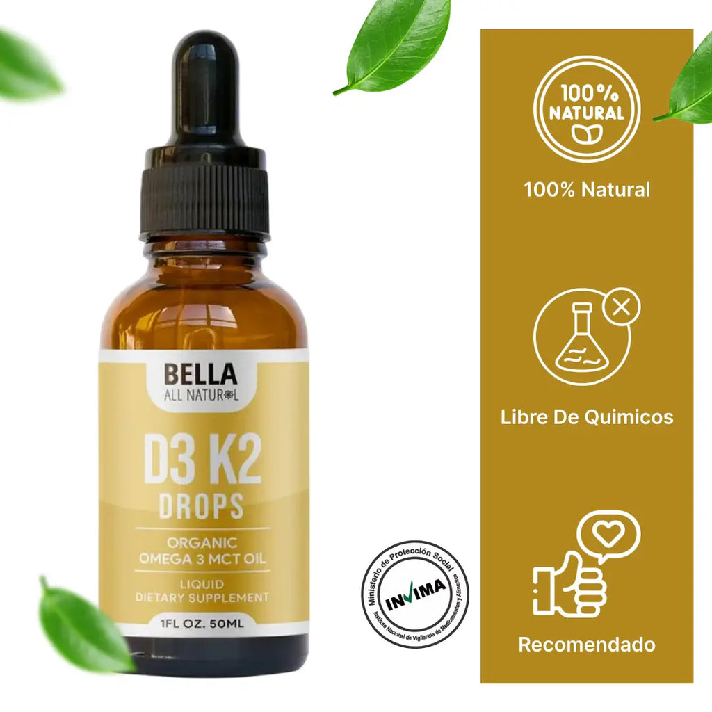 D3 + K2 PARA HUESOS FUERTES Y CABELLO, UÑAS Y PIEL HIDRATADOS
